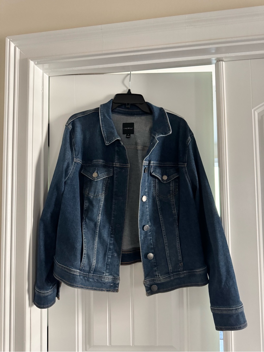 Lane Bryant Medium Wash Denim Jean Jacket Size 14